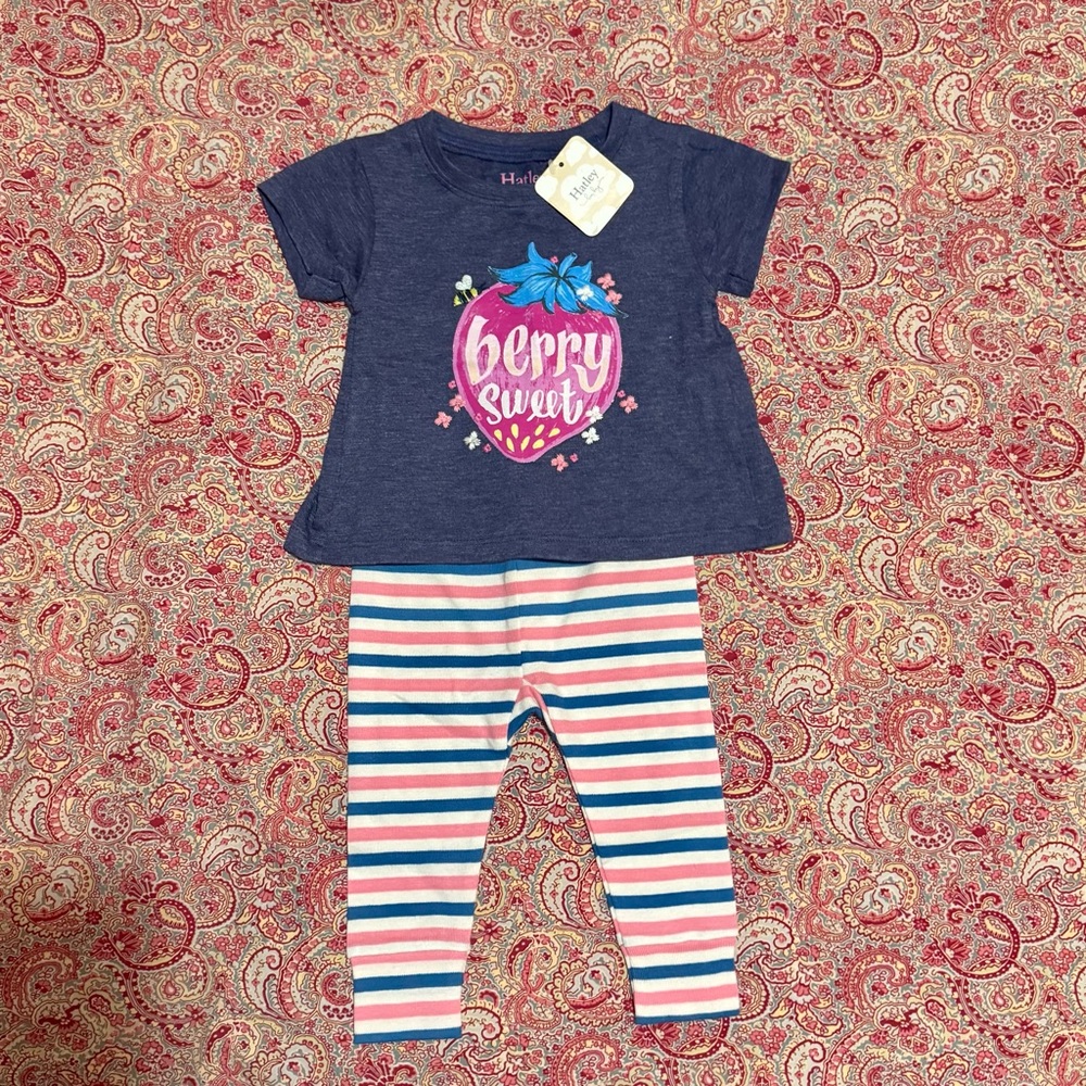 Hatley Berry Sweet Baby Girl’s Set - Navy and Pink